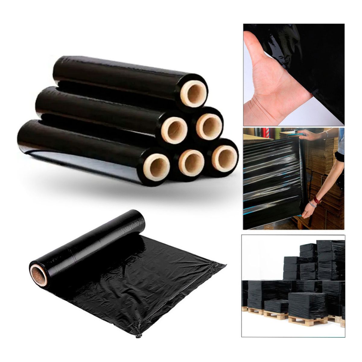 GENERICO - Pack 6 Film Stretch Alusa Embalaje 3kg 600 Metros Industrial