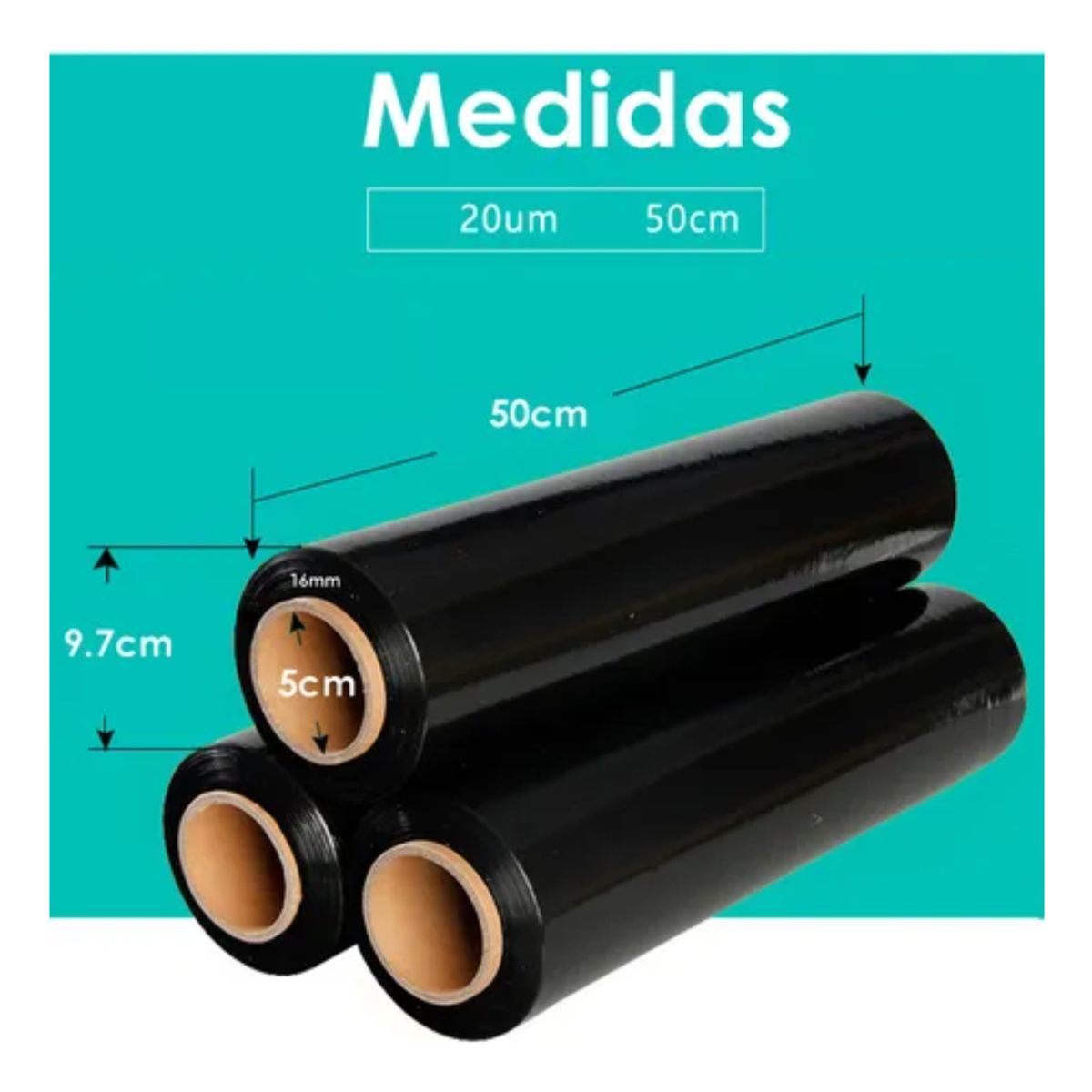 GENERICO - Pack 6 Film Stretch Alusa Embalaje 3kg 600 Metros Industrial