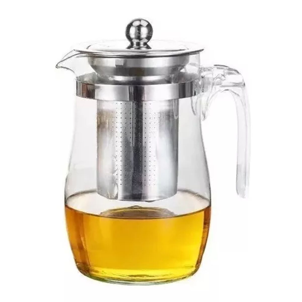 GENERICO - Tetera de 750 ml 17 cm de vidrio y acero