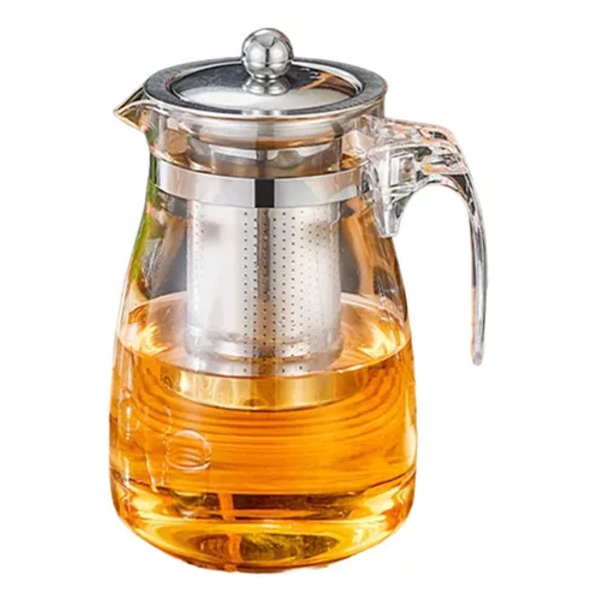 GENERICO - Tetera de 750 ml 17 cm de vidrio y acero