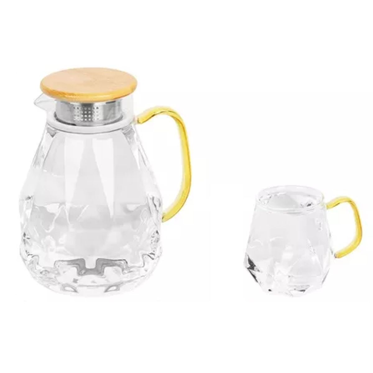 GENERICO - Jarra de té increíble + 4 tazas de cristal