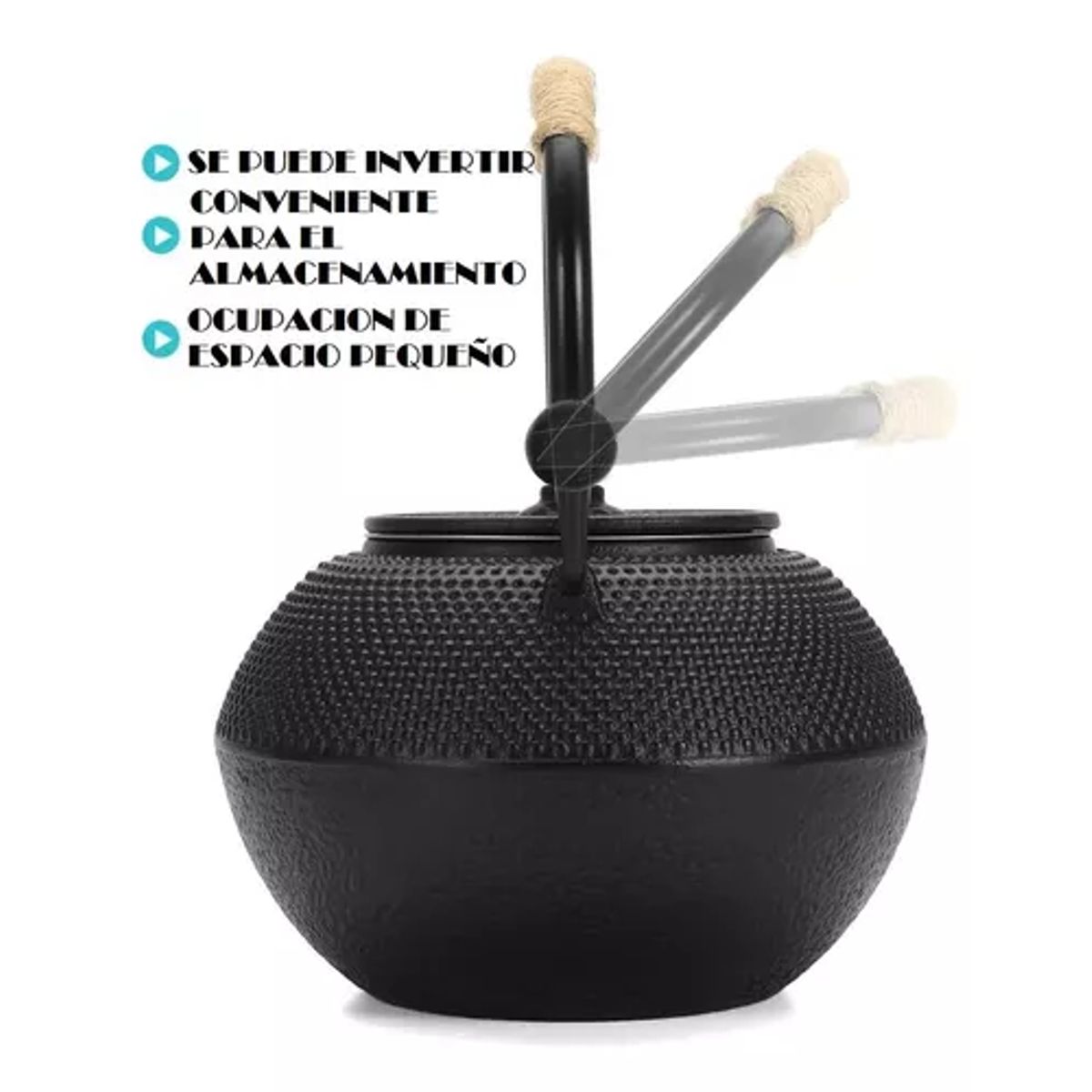 GENERICO - Tetera de hierro fundido japonesa infusor de 12 litros