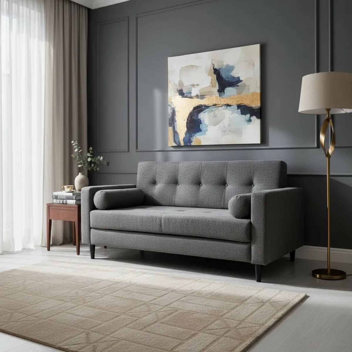 FLOBAL - Sofá 3 Cuerpos Retro