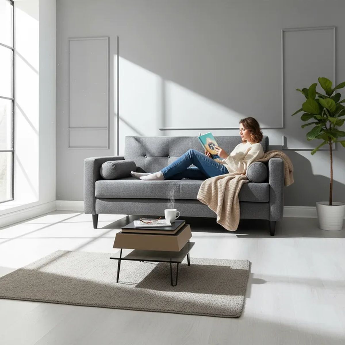 FLOBAL - Sofá 3 Cuerpos Retro