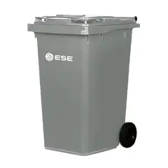 GENERICO - Contenedor de basura plastico 240 litros origen Aleman Color Gris claro