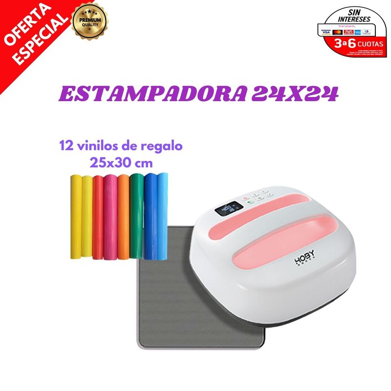 GENERICO - Estampadora + 12 Vinilos textil de regalo