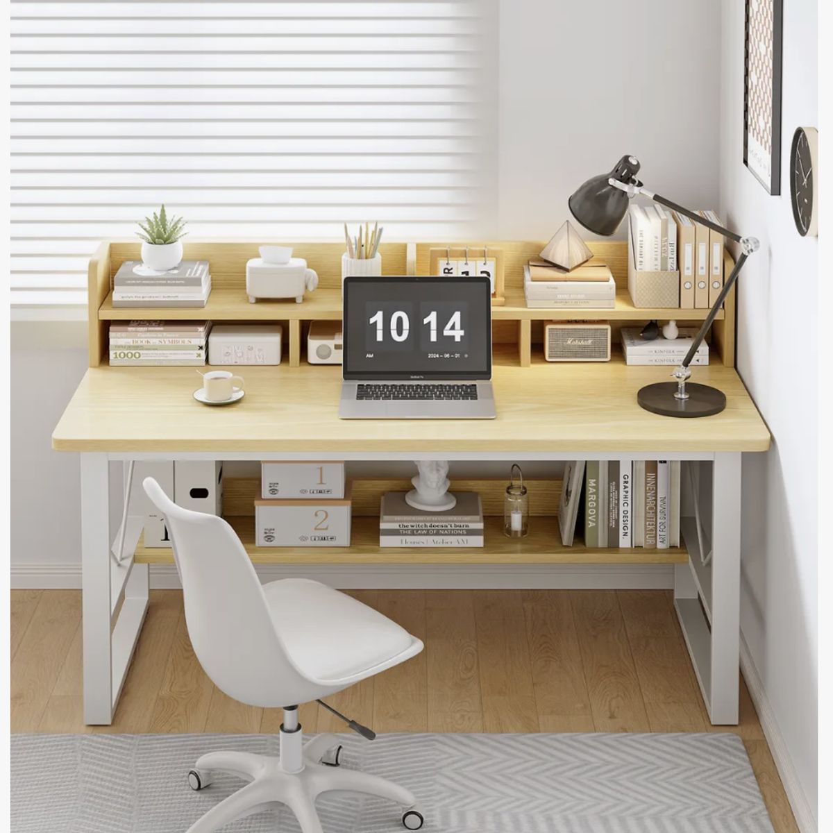 HOMER DESIGN - Escritorio Oficina Con Organizador Solido 120x60x103cm