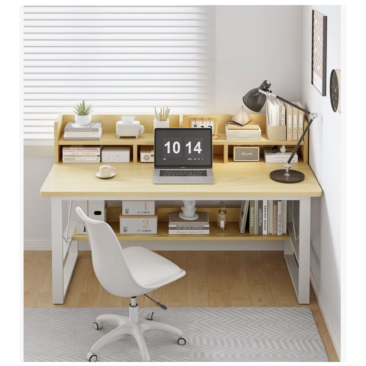 HOMER DESIGN - Escritorio Oficina Con Organizador Solido 120x60x103cm