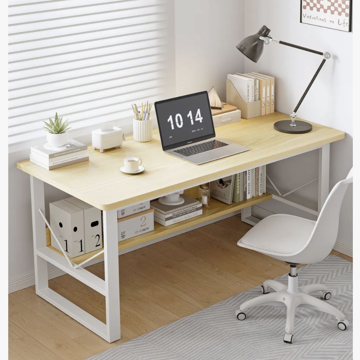 HOMER DESIGN - Escritorio Oficina Con Organizador Solido 120x60x103cm