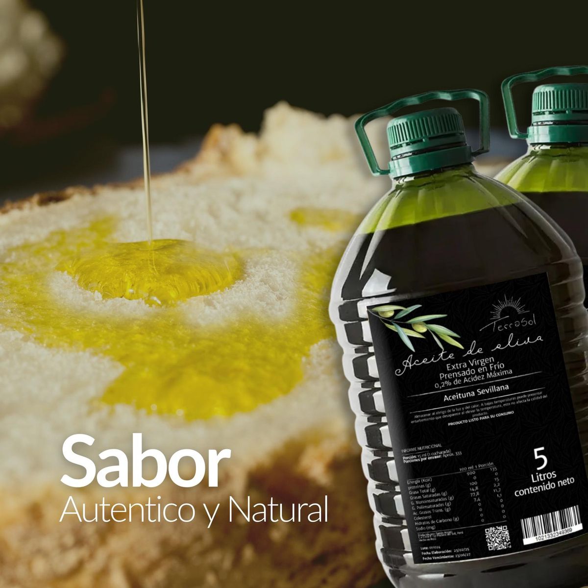 GENERICO - Aceite de Oliva Bidones Terrasol 2 x 5L (total 10 litros)