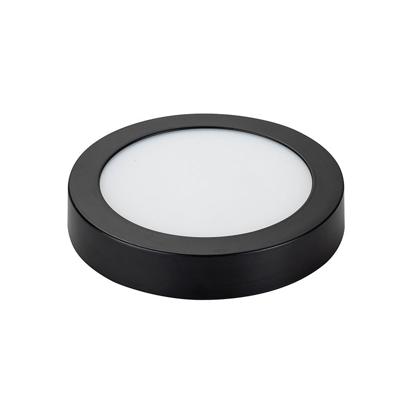 LEMU LUX - Panel ECO Redondo Sobrepuesto Negro 24W Luz Neutra