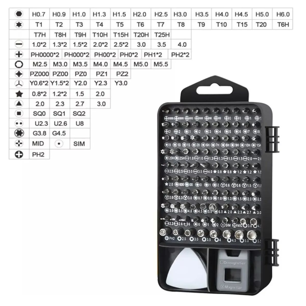GENERICO - Kit Desatornillador Herramientas 115 Pcs Multifunción Torx