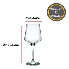 GENERICO - Copa Nadir Brunello de 490 ml color transparente pack de 12 unidades
