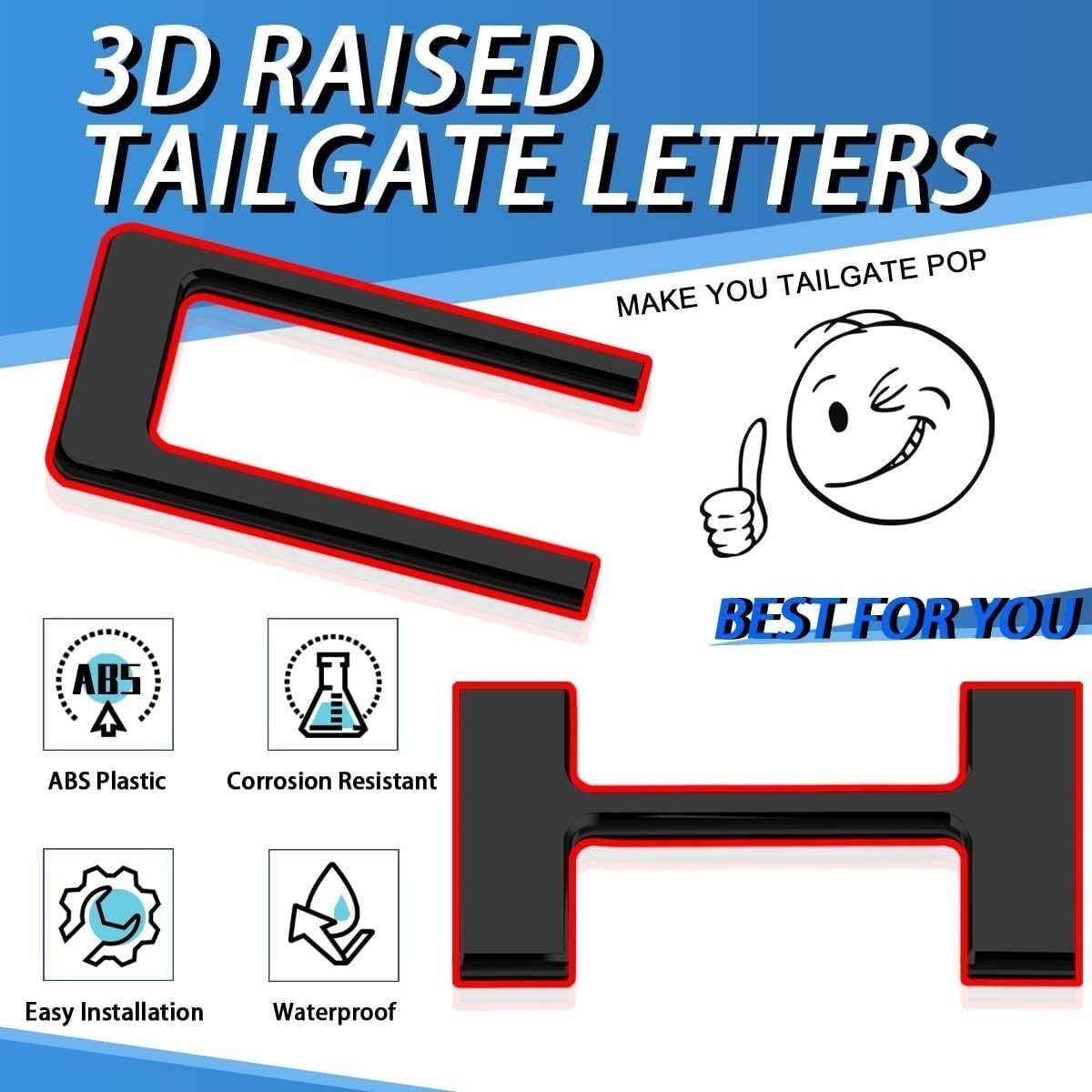 GENERICO - Insertos Portalón para Chevrolet Silverado 3d Adhesivo 2019-2021