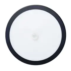 LEMU LUX - Panel Luz Neutra ECO Con Sensor Sobrepuesto Negro 12W