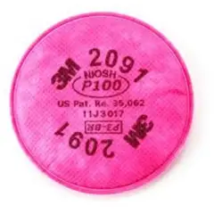 3M - Filtro P100 Modelo 2091 Aplica A Todas Las Mascarillas