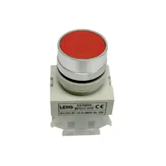 LEXO - Pulsador Plano Rojo 1NC 22MM