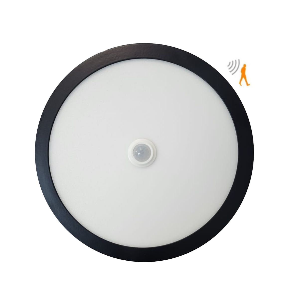 LEMU LUX - Panel ECO Con Sensor Sobrepuesto Negro 18W Luz Fria