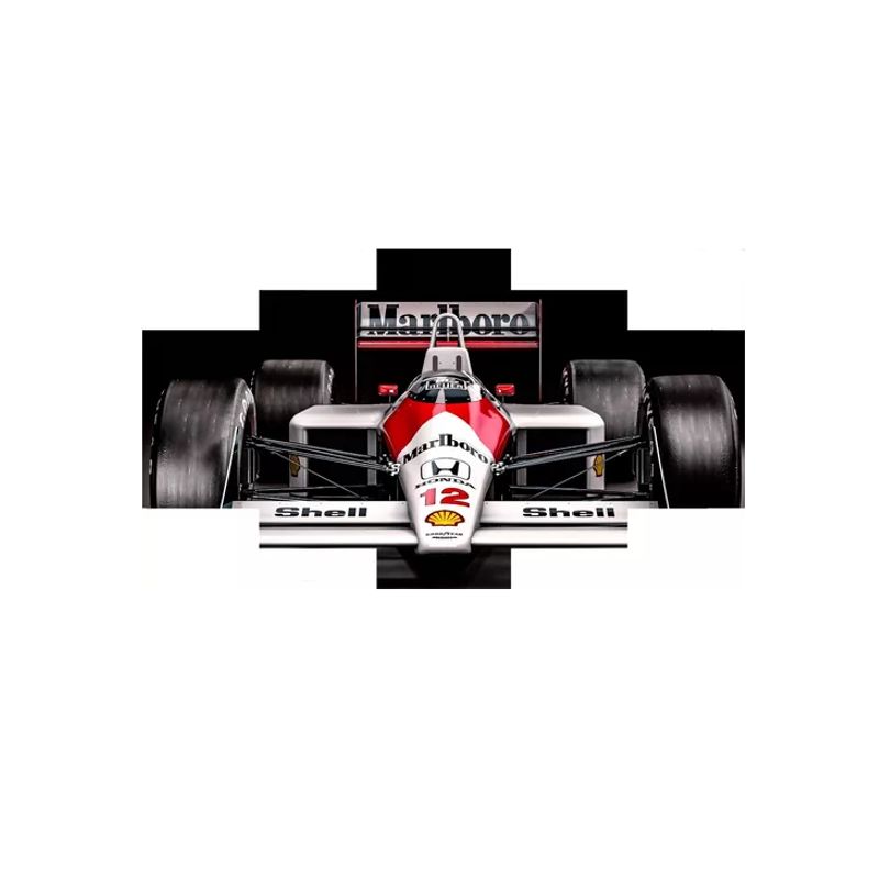 GENERICO - Cuadro Políptico de Ayrton Senna 150x80 Bastidor Madera