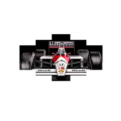 GENERICO - Cuadro Políptico de Ayrton Senna 150x80 Bastidor Madera