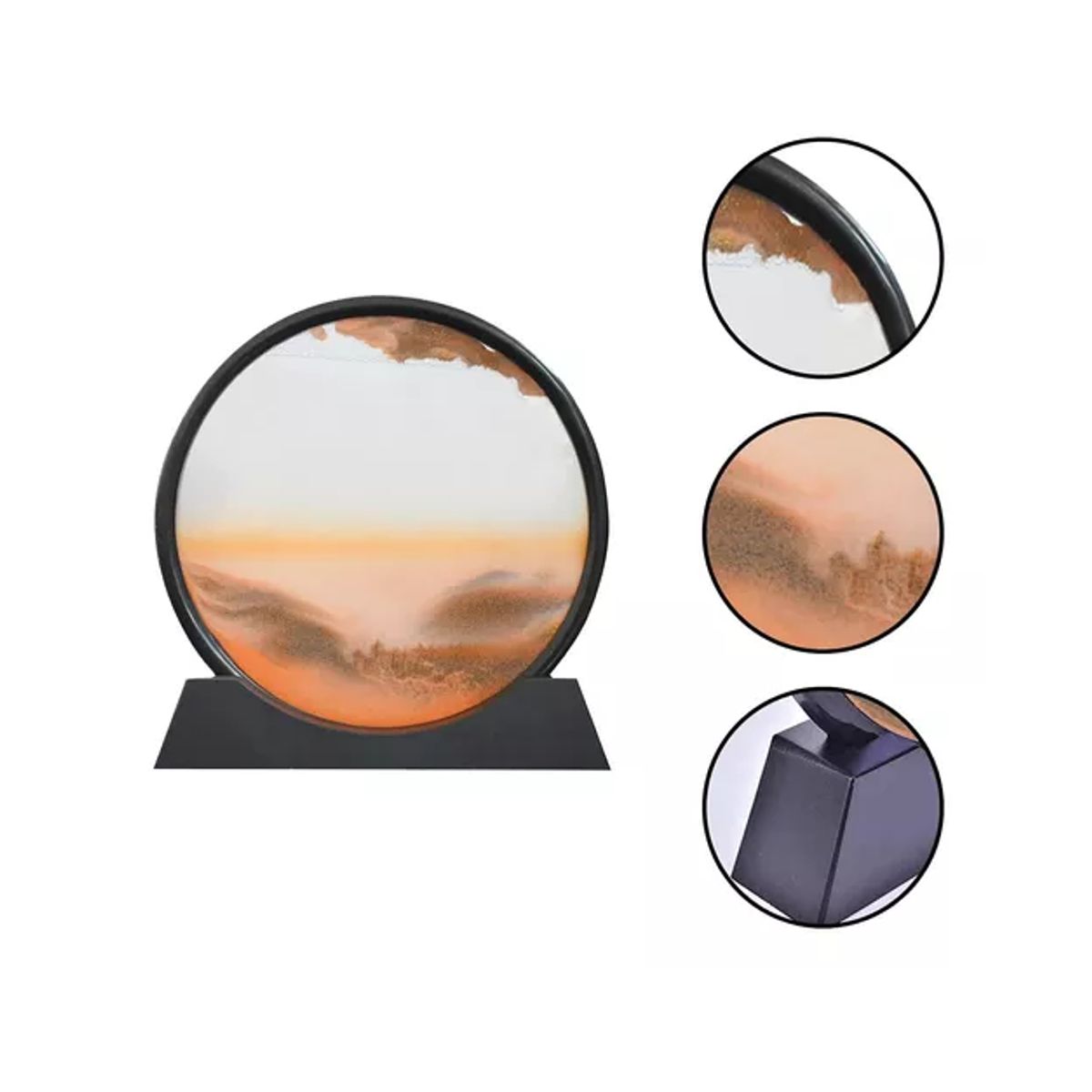 GENERICO - Decoración Arte de Arena Anti Estrés Sensorial Paisaje Naranjo