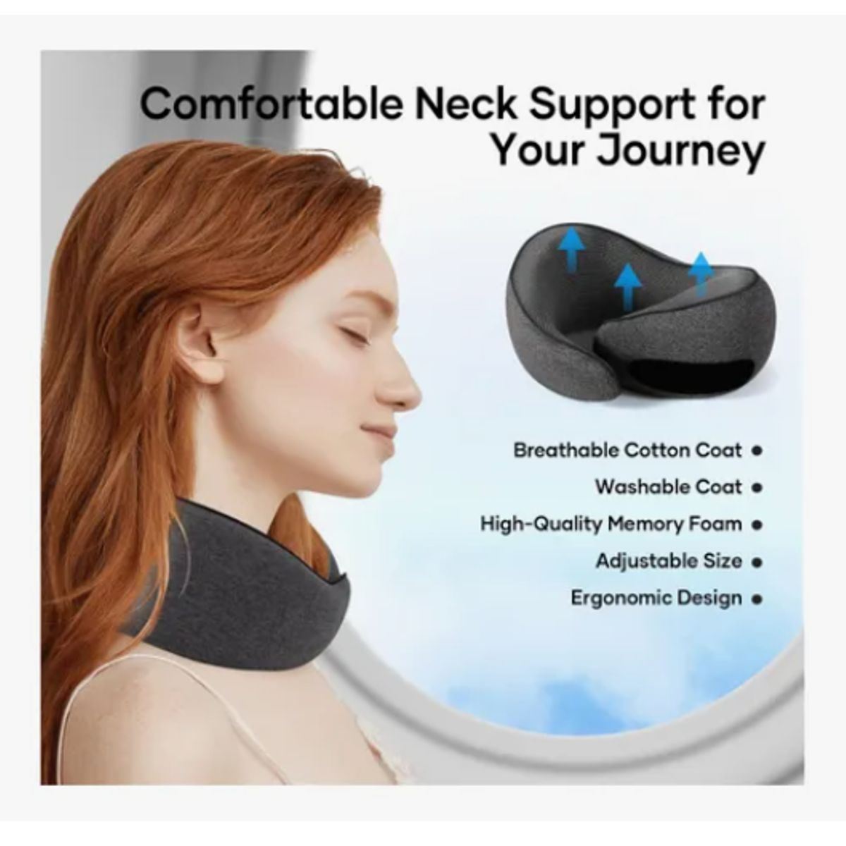 GENERICO - Almohada De Cuello Relajante Para Viaje Cojín Soporte Cómodo