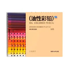 MIYA - Lápices de Color al Oleo Geometricos 36 Colores
