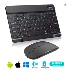 GENERICO - Kit Teclado+mouse Para iPad Tablet Teléfono Tv Bluetooth Negro Negro