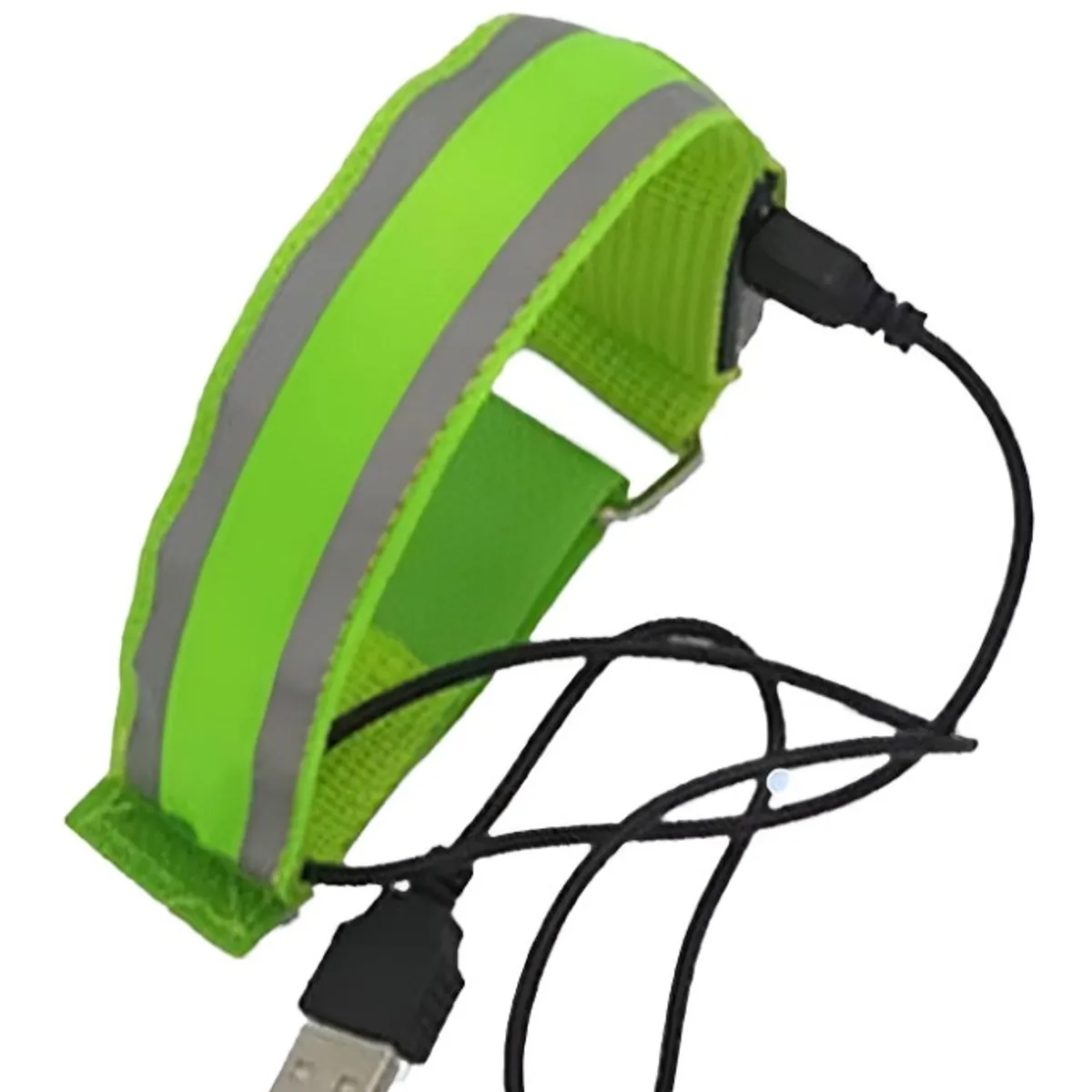 GENERICO - Brazale Reflectante Recargable Ciclismo Running Deporte Verde Lima