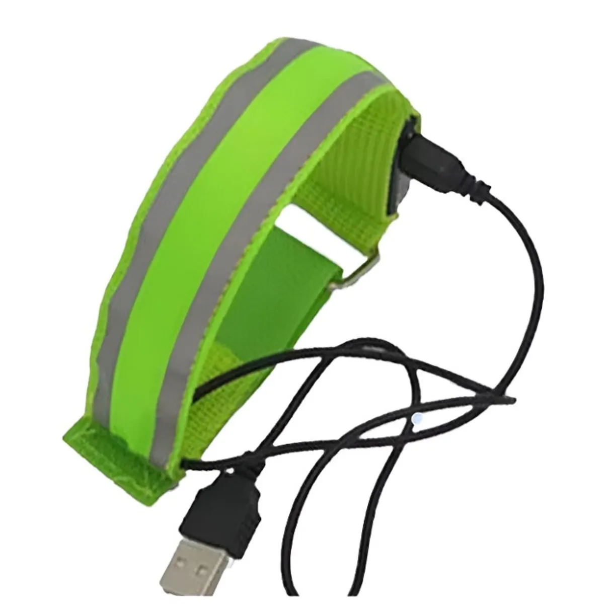 GENERICO - Brazale Reflectante Recargable Ciclismo Running Deporte Verde Lima