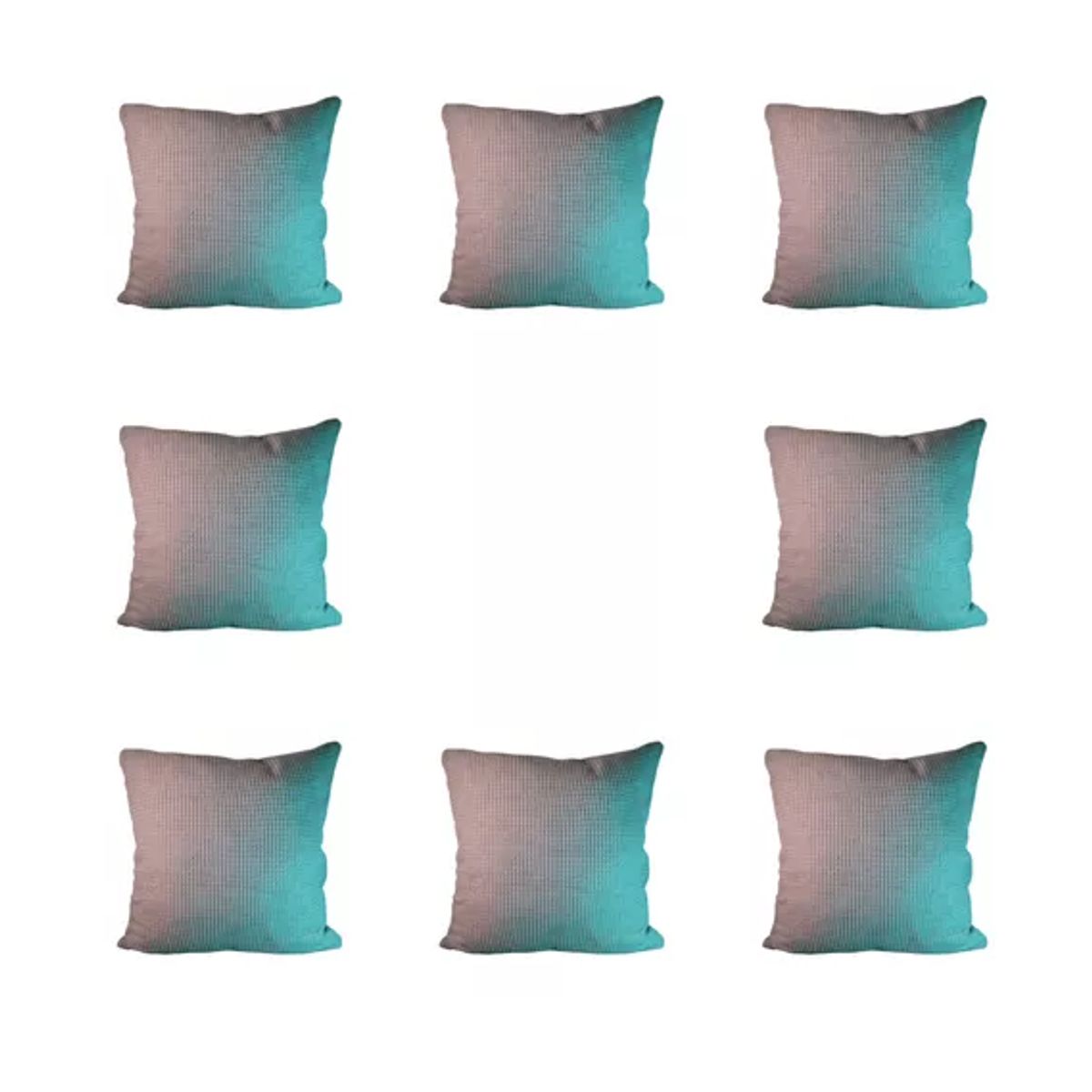 GENERICO - Pack de 8 Cojines Decorativos Cuadrille 45x45 cm Gris