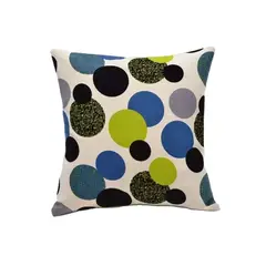 GENERICO - Pack de 6 Fundas de Cojín con Diseños y Colores 43x43 cm Verde Shi