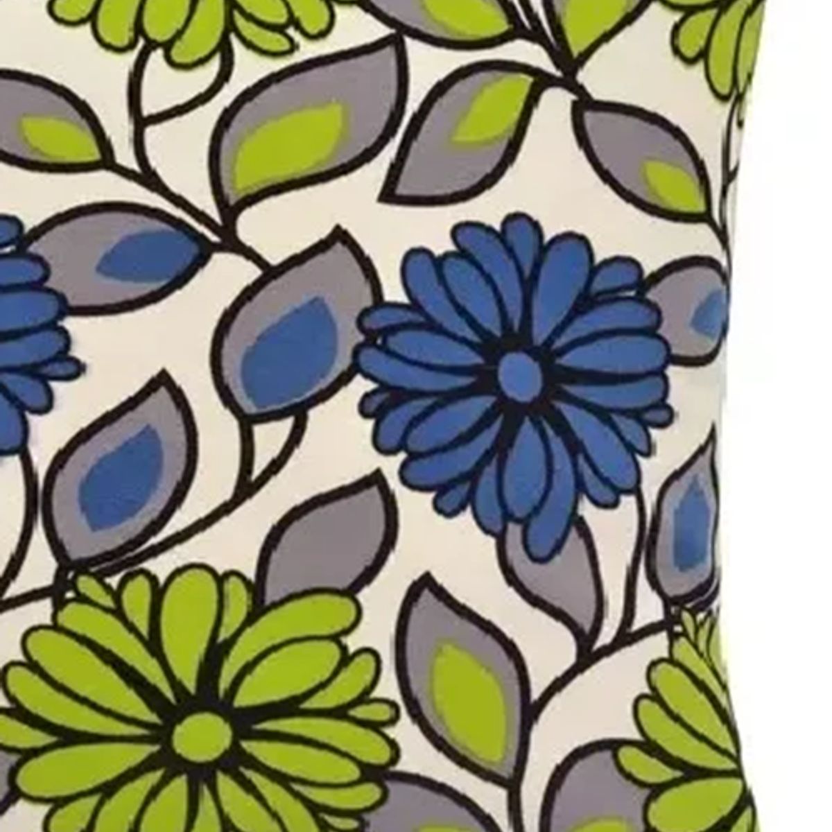 GENERICO - Pack 6 Fundas Cojín con Diseños y Colores 43x43 cm Verde con Azul Flor