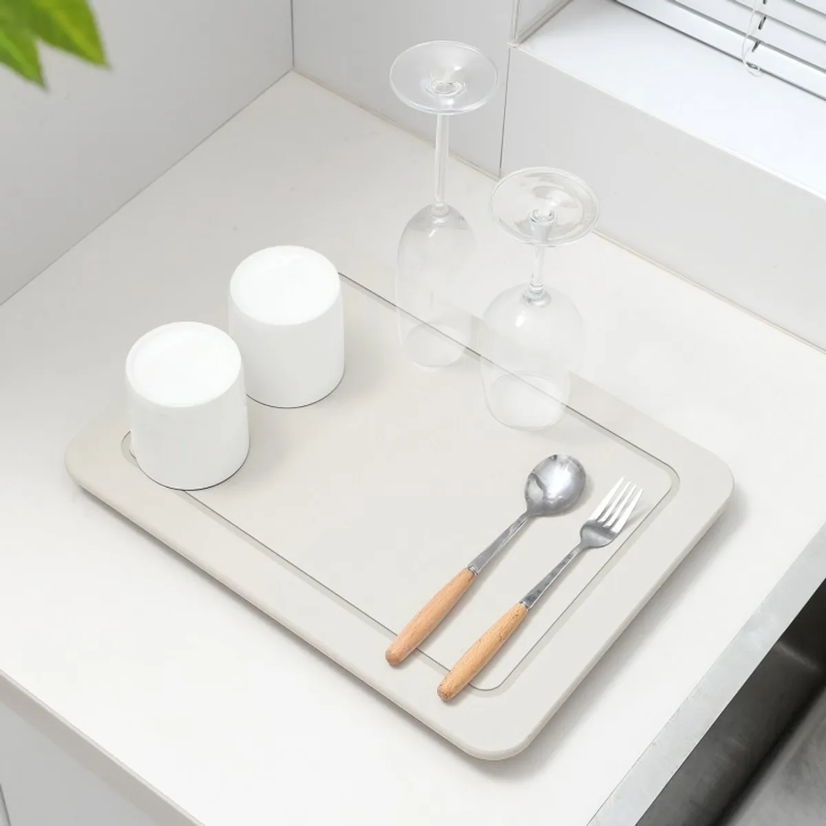 GENERICO - Mat Escurridor Seca Platos Secado Rápido Diatomita