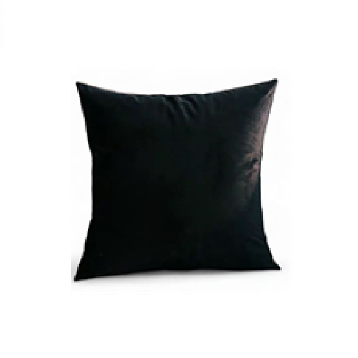 GENERICO - Funda para Cojín Velvet Terciopelo Liso en Variedad de Colores - Negro