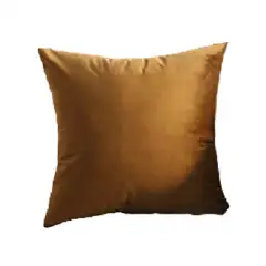 GENERICO - Funda Cojín Velvet Terciopelo Liso en Variedad de Color Terracota