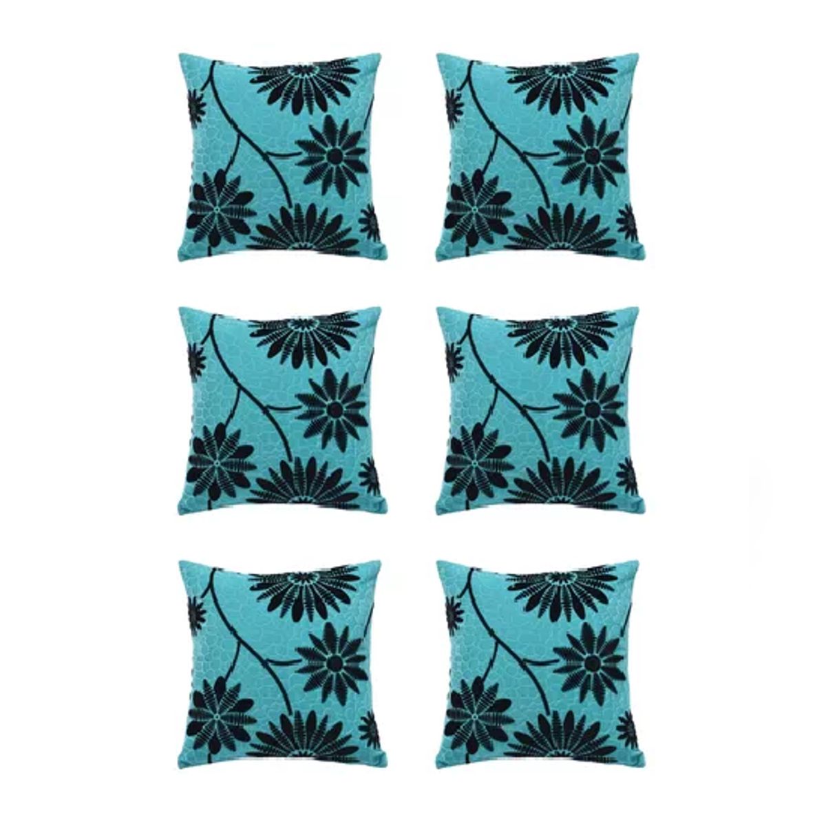 GENERICO - Fundas de Cojín con Diseños y Colores 43x43 cm - Girasol Turquesa