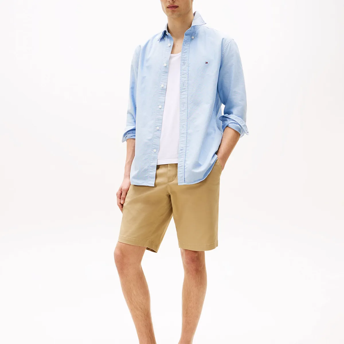 TOMMY HILFIGER - Camisa Oxford Heritage Regular Fit Celeste Tommy Hilfiger