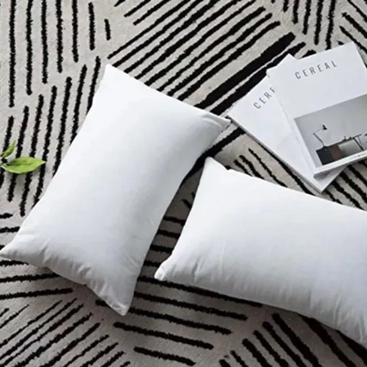 GENERICO - Pack de 2 Fundas Terciopelo Liso 30x50 cm Blanco