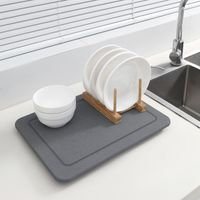 Mat Escurridor Seca Platos Secado Rápido Diatomita