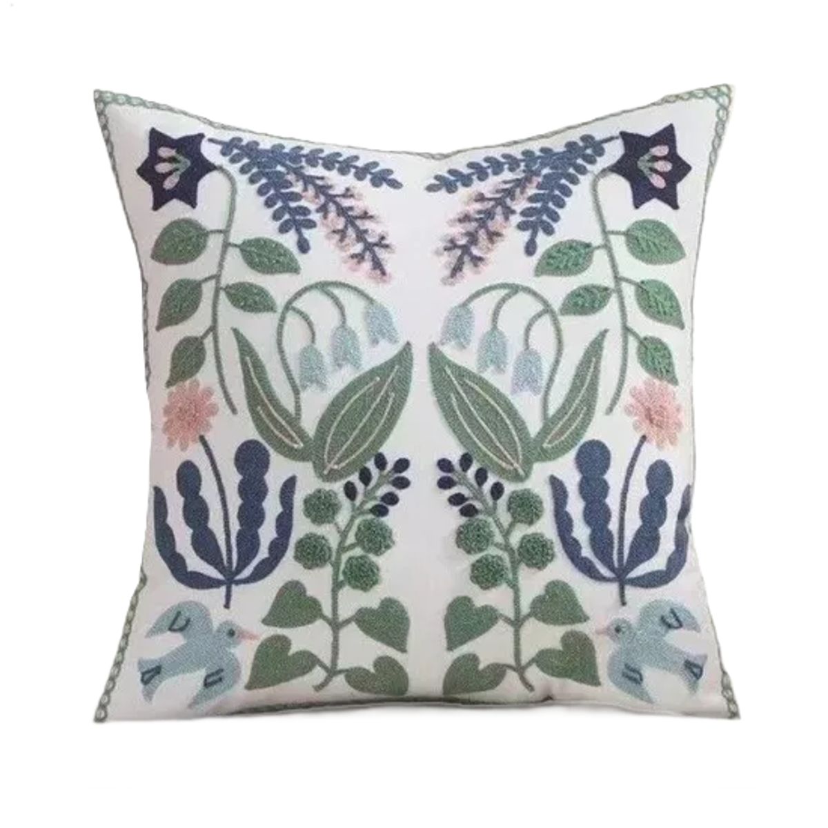 GENERICO - Fundas de cojines bordadas a elección 45x45 diseño 14 color blanco