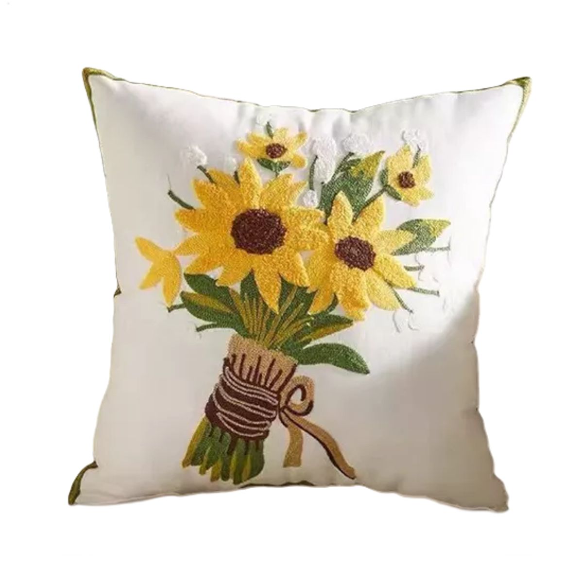 GENERICO - Fundas de cojines bordadas a elección 45x45 diseño 22 color blanco