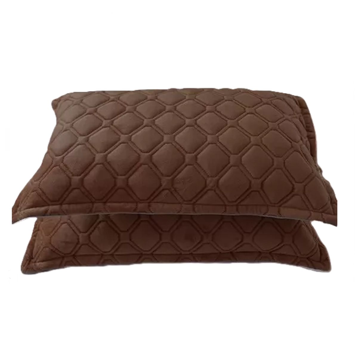 GENERICO - Fundas de almohadas con diseño gamuza 50x75 cm color café