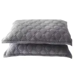 GENERICO - Fundas de almohadas con diseño gamuza 50x75 cm color gris