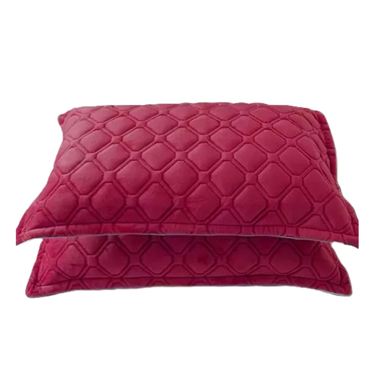 GENERICO - Fundas de almohadas con diseño gamuza 50x75 cm color rojo