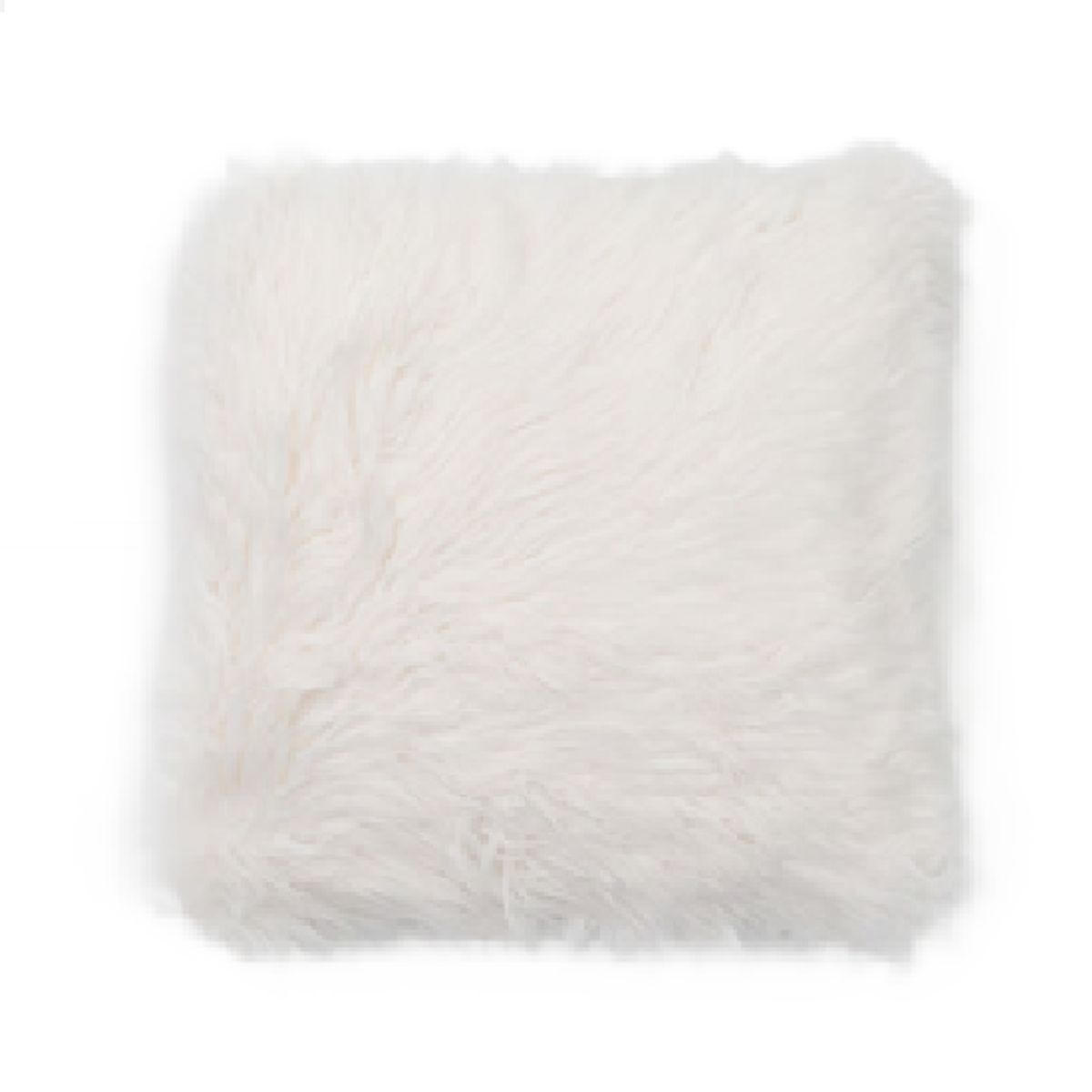 GENERICO - Fundas de cojín peluditas 45x45 cm color blanco