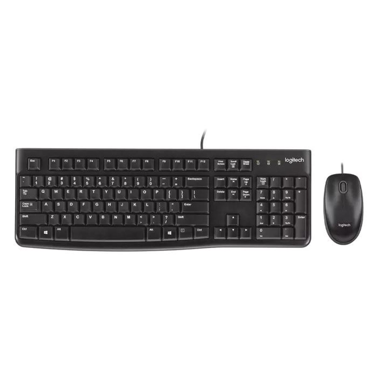 LOGITECH - Kit Teclado y Mouse Logitech MK120 Alambrico USB Español Negro 920-004428