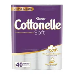 KLEENEX - Papel Higiénico Kimberly-clark Cotonelle Doble Hoja De 40 u