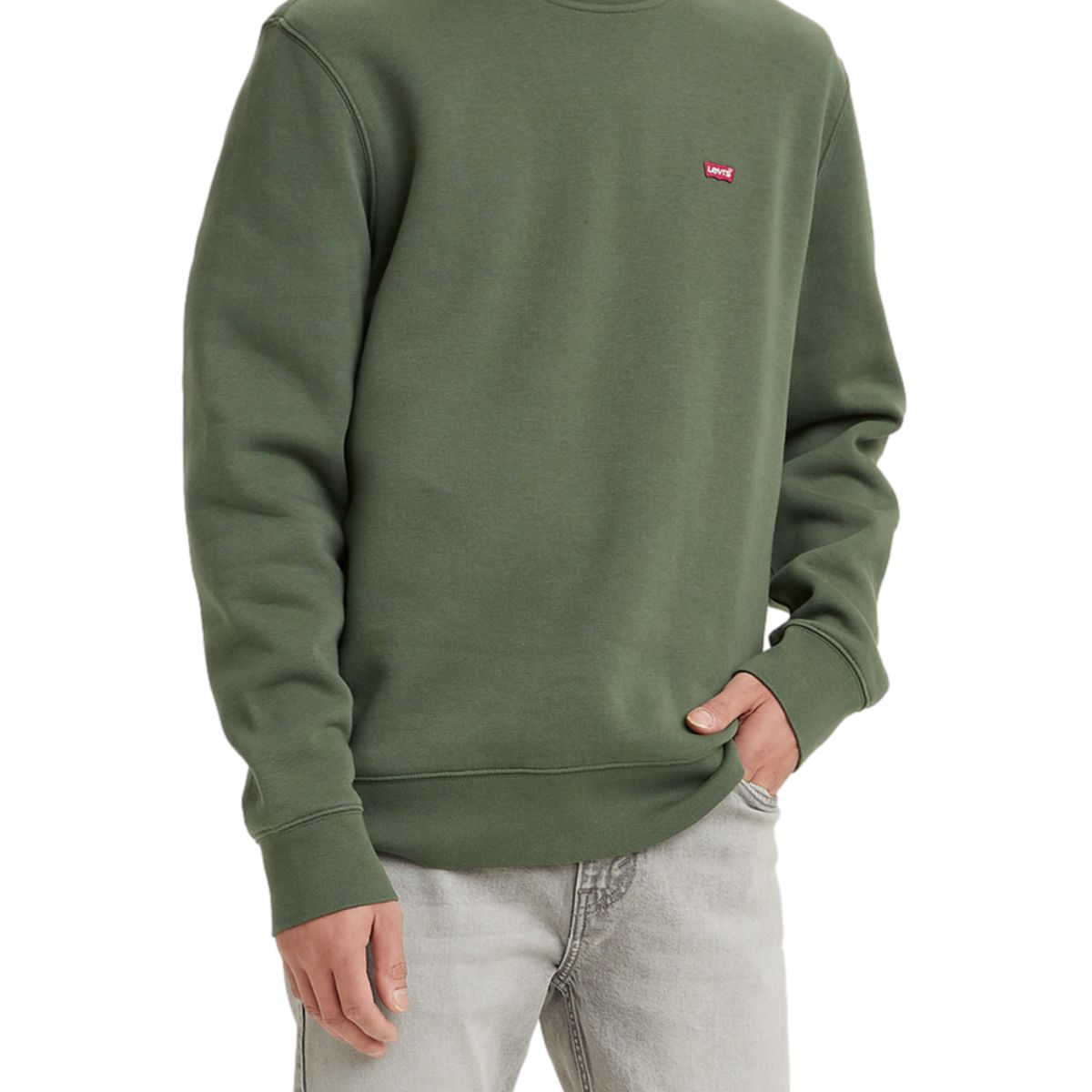 LEVIS - Polerón Hombre Core Crew Verde Levis