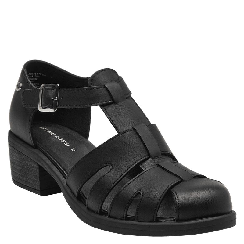 BRUNO ROSSI - Sandalia Mujer Casual Negro Bruno Rossi